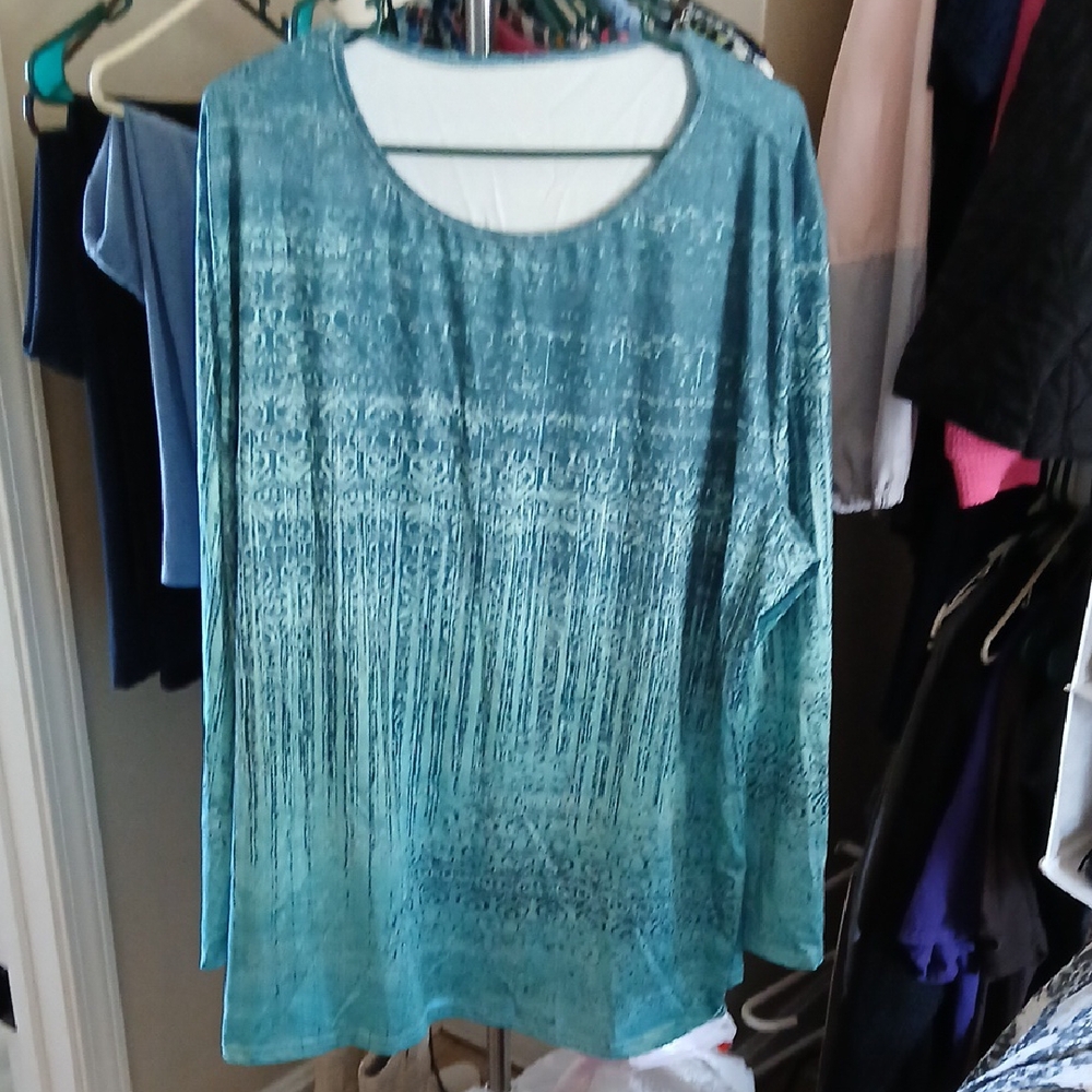 Teal Long Sleeve Women's Top